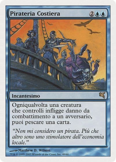 Coastal Piracy Italian Pirateria Costiera Magic Encyclopedia 2005 (Salvat/Hachette) Magic card