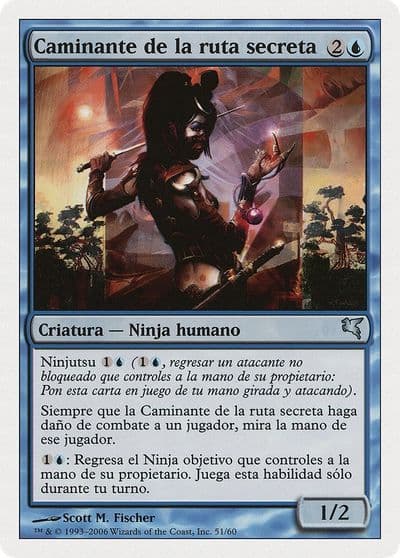 Walker of Secret Ways Spanish Caminante de la ruta secreta Magic Encyclopedia 2005 (Salvat/Hachette) Magic card