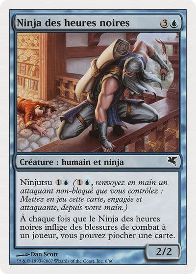 Ninja of the Deep Hours French Ninja des heures noires Magic Encyclopedia 2005 (Salvat/Hachette) Magic card