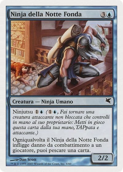 Ninja of the Deep Hours Italian Ninja della Notte Fonda Magic Encyclopedia 2005 (Salvat/Hachette) Magic card