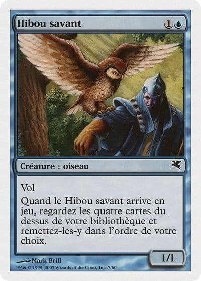 Sage Owl French Hibou savant Magic Encyclopedia 2005 (Salvat/Hachette) Magic card