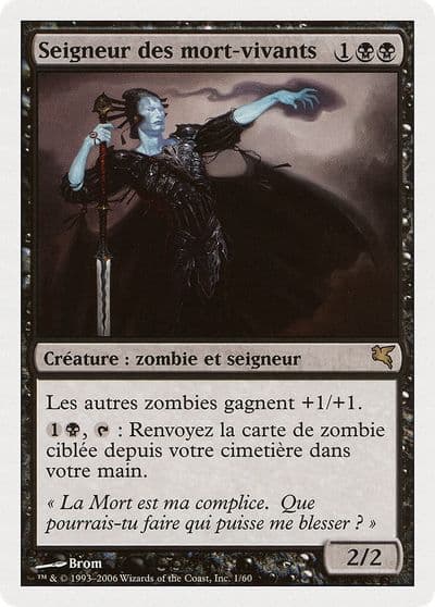 Lord of the Undead French Seigneur des mort vivants Magic Encyclopedia 2005 (Salvat/Hachette) Magic card