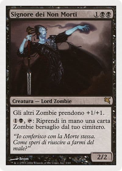 Lord of the Undead Italian Signore dei Non Morti Magic Encyclopedia 2005 (Salvat/Hachette) Magic card