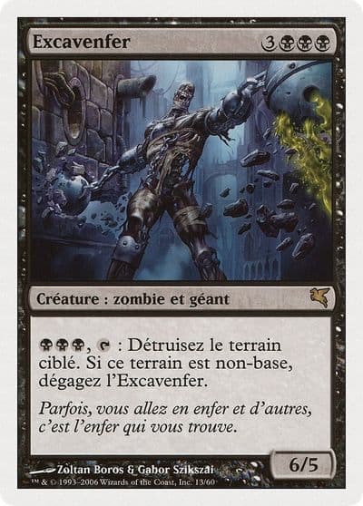 Helldozer French Excavenfer Magic Encyclopedia 2005 (Salvat/Hachette) Magic card