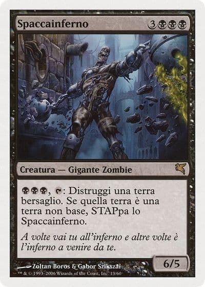 Helldozer Italian Spaccainferno Magic Encyclopedia 2005 (Salvat/Hachette) Magic card