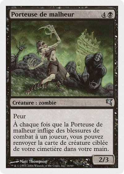 Woebearer French Porteuse de malheur Magic Encyclopedia 2005 (Salvat/Hachette) Magic card