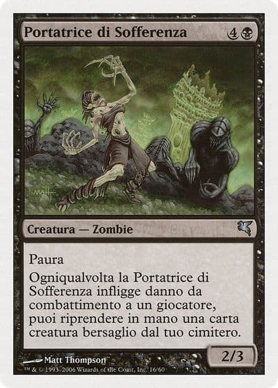 Woebearer Italian Portatrice di Sofferenza Magic Encyclopedia 2005 (Salvat/Hachette) Magic card