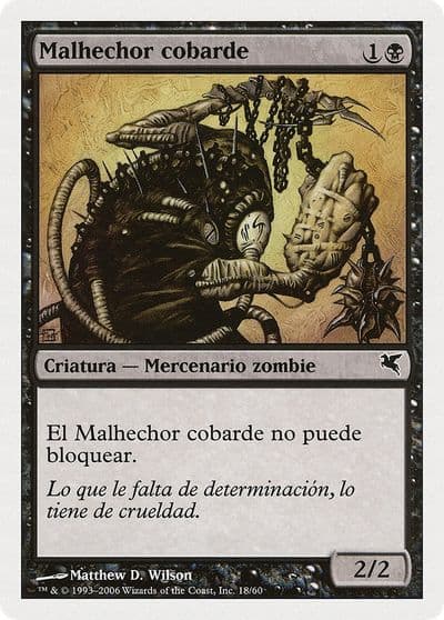 Spineless Thug Spanish Malhechor cobarde Magic Encyclopedia 2005 (Salvat/Hachette) Magic card