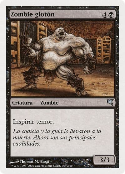 Gluttonous Zombie Spanish Zombie gloton Magic Encyclopedia 2005 (Salvat/Hachette) Magic card