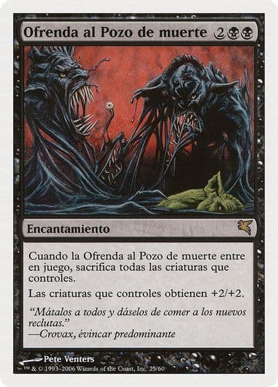 Death Pit Offering Spanish Ofrenda al Pozo de muerte Magic Encyclopedia 2005 (Salvat/Hachette) Magic card