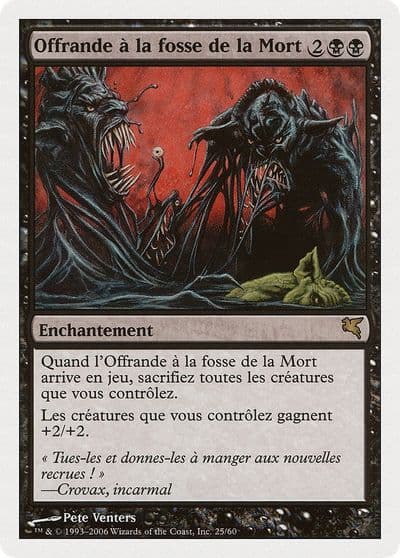 Death Pit Offering French Offrande a la fosse de la Mort Magic Encyclopedia 2005 (Salvat/Hachette) Magic card
