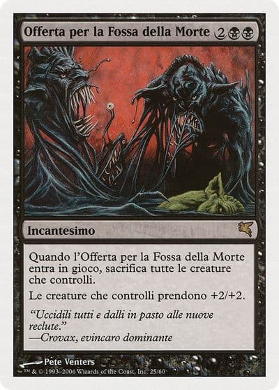 Death Pit Offering Italian Offerta per la Fossa della Morte Magic Encyclopedia 2005 (Salvat/Hachette) Magic card