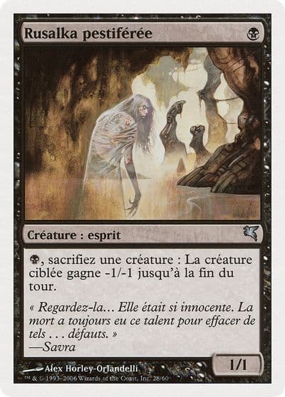 Plagued Rusalka French Rusalka pestiferee Magic Encyclopedia 2005 (Salvat/Hachette) Magic card