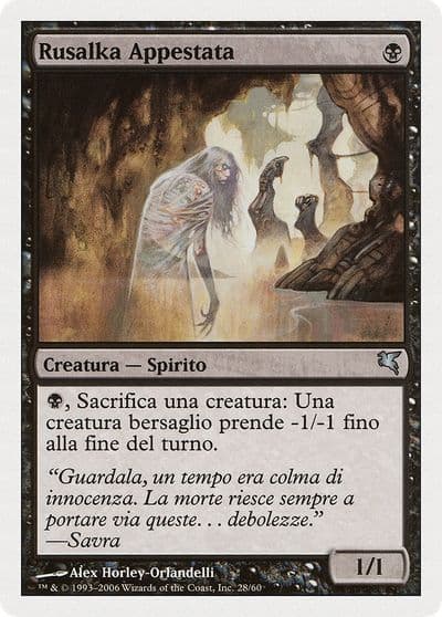 Plagued Rusalka Italian Rusalka Appestata Magic Encyclopedia 2005 (Salvat/Hachette) Magic card