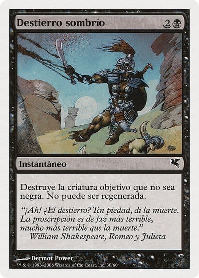 Dark Banishing Spanish Destierro sombrio Magic Encyclopedia 2005 (Salvat/Hachette) Magic card