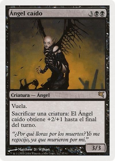 Fallen Angel Spanish Angel caido Magic Encyclopedia 2005 (Salvat/Hachette) Magic card