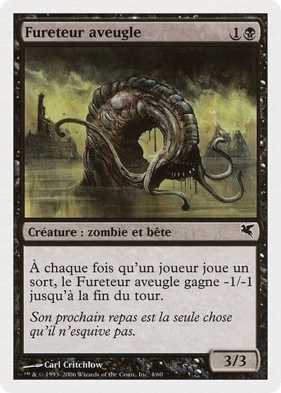 Blind Creeper French Fureteur aveugle Magic Encyclopedia 2005 (Salvat/Hachette) Magic card