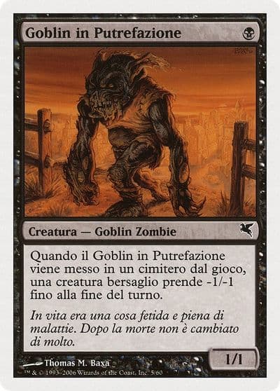 Festering Goblin Italian Goblin in Putrefazione Magic Encyclopedia 2005 (Salvat/Hachette) Magic card