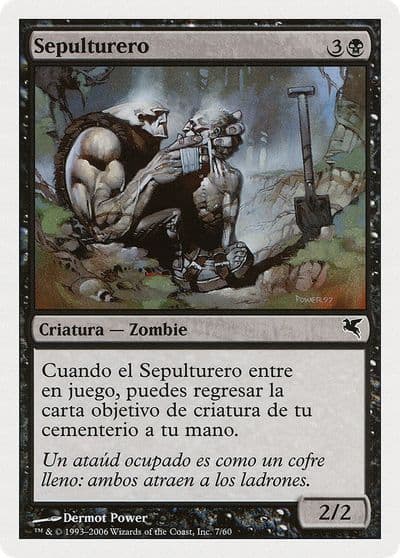 Gravedigger Spanish Sepulturero Magic Encyclopedia 2005 (Salvat/Hachette) Magic card