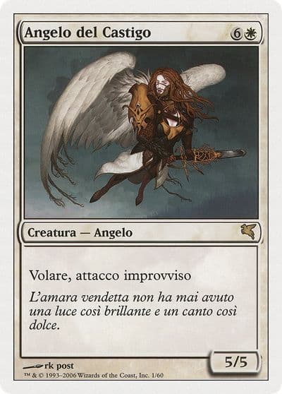 Angel of Retribution Italian Angelo del Castigo Magic Encyclopedia 2005 (Salvat/Hachette) Magic card