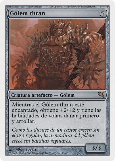 Thran Golem Spanish Golem thran Magic Encyclopedia 2005 (Salvat/Hachette) Magic card
