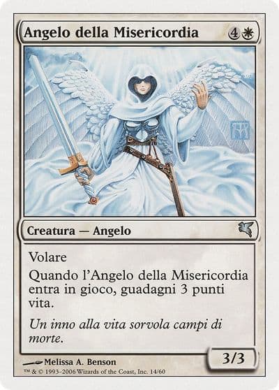 Angel of Mercy Italian Angelo della Misericordia Magic Encyclopedia 2005 (Salvat/Hachette) Magic card