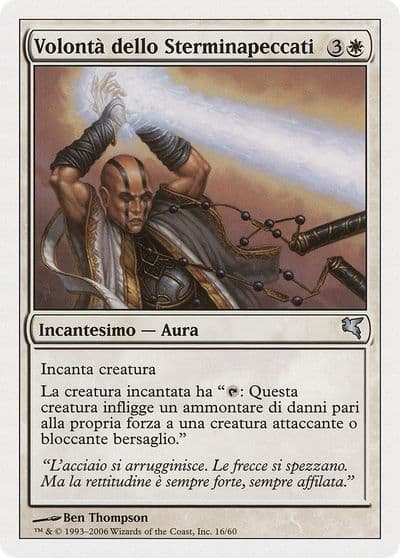 Sinstrikers Will Italian Volonta dello Sterminapeccati Magic Encyclopedia 2005 (Salvat/Hachette) Magic card