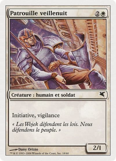 Nightguard Patrol French Patrouille veillenuit Magic Encyclopedia 2005 (Salvat/Hachette) Magic card