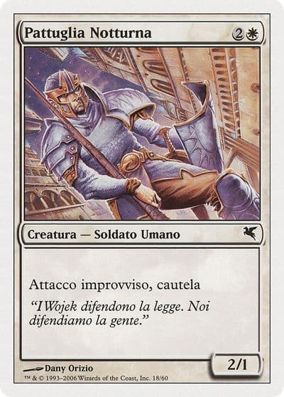Nightguard Patrol Italian Pattuglia Notturna Magic Encyclopedia 2005 (Salvat/Hachette) Magic card