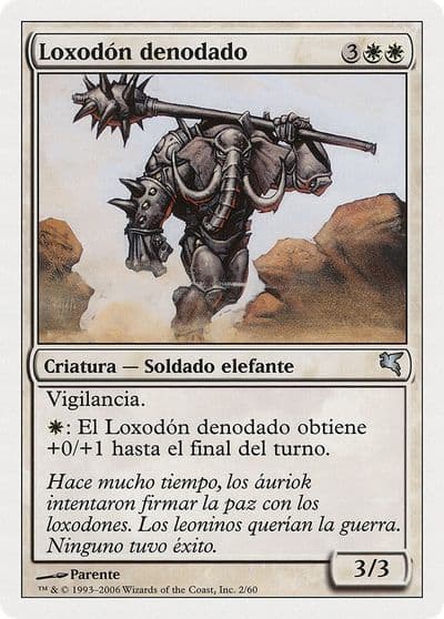 Loxodon Stalwart Spanish Loxodon denodado Magic Encyclopedia 2005 (Salvat/Hachette) Magic card