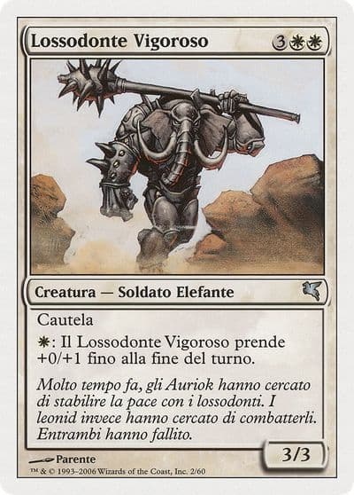 Loxodon Stalwart Italian Lossodonte Vigoroso Magic Encyclopedia 2005 (Salvat/Hachette) Magic card