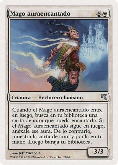 Auratouched Mage Spanish Mago auraencantado Magic Encyclopedia 2005 (Salvat/Hachette) Magic card