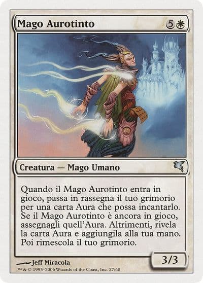 Auratouched Mage Italian Mago Aurotinto Magic Encyclopedia 2005 (Salvat/Hachette) Magic card