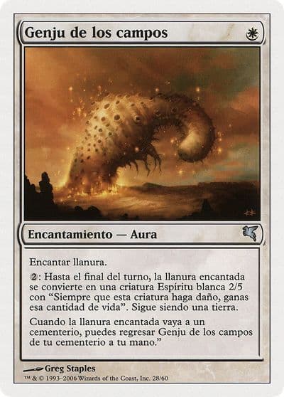 Genju of the Fields Spanish Genju de los campos Magic Encyclopedia 2005 (Salvat/Hachette) Magic card