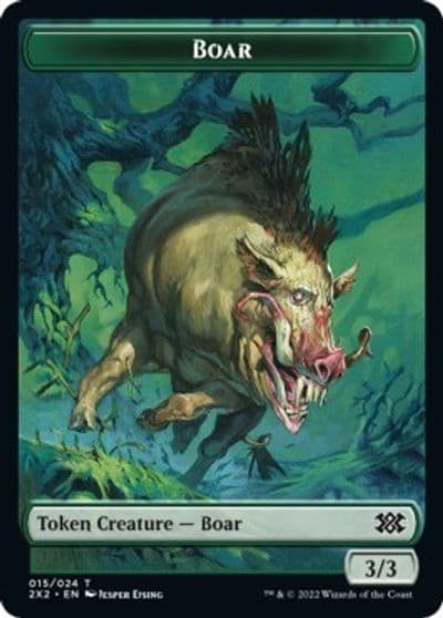 Boar Vampire Double Sided Token Double Masters 2022 Magic card