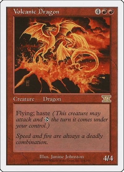 Volcanic Dragon Classic Sixth Edition Magic card