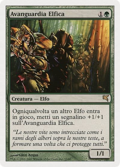Elvish Vanguard Italian Avanguardia Elfica Magic Encyclopedia 2005 (Salvat/Hachette) Magic card
