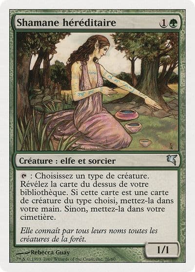 Bloodline Shaman French Shamane hereditaire Magic Encyclopedia 2005 (Salvat/Hachette) Magic card