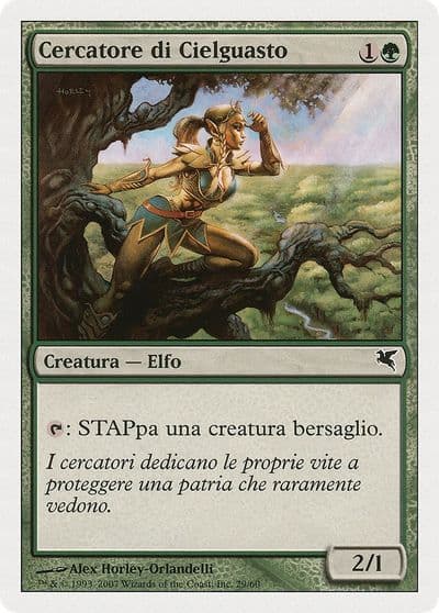 Seeker of Skybreak Italian Cercatore di Cielguasto Magic Encyclopedia 2005 (Salvat/Hachette) Magic card