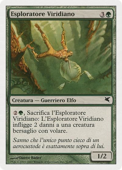 Viridian Scout Italian Esploratore Viridiano Magic Encyclopedia 2005 (Salvat/Hachette) Magic card