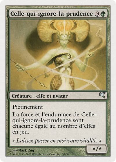 Heedless One French Celle qui ignore la prudence Magic Encyclopedia 2005 (Salvat/Hachette) Magic card