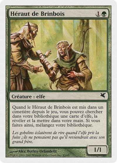 Wirewood Herald French Heraut de Brinbois Magic Encyclopedia 2005 (Salvat/Hachette) Magic card