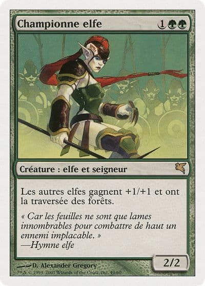 Elvish Champion French Championne elfe Magic Encyclopedia 2005 (Salvat/Hachette) Magic card