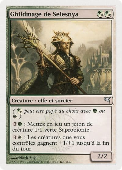 Selesnya Guildmage French Ghildmage de Selesnya Magic Encyclopedia 2005 (Salvat/Hachette) Magic card
