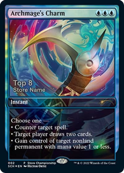 Archmages Charm Top 8 Game Day & Store Championship Promos Magic card