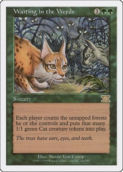 Waiting in the Weeds Classic Sixth Edition Magic card