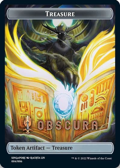 Treasure Token Obscura SEA Exclusive Streets of New Capenna Magic card