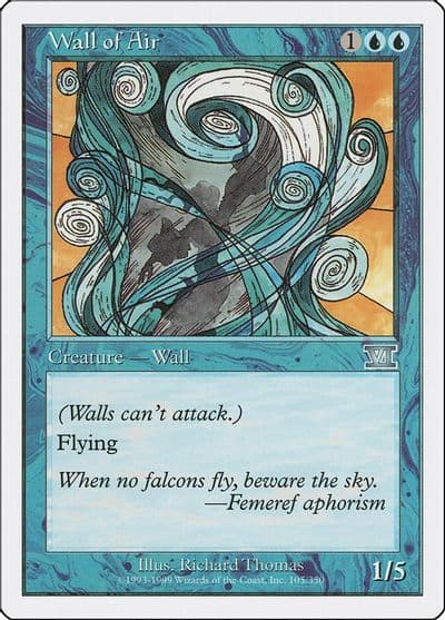Wall of Air Classic Sixth Edition Magic card