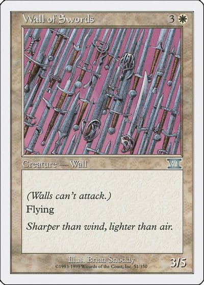 Wall of Swords Classic Sixth Edition Magic card