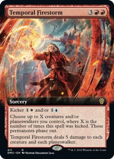 Temporal Firestorm Extended Art Dominaria United Magic card